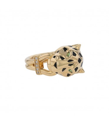 Cartier Panthère diamonds, tsavorite garnet and gold ring