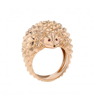 Boucheron Hans Le Hérisson black diamond, rubies and gold ring