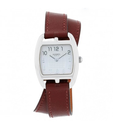 Hermès Cape Cod Tonneau silver watch