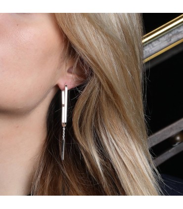 Hermès Ever Chaîne d’Ancre silver earrings