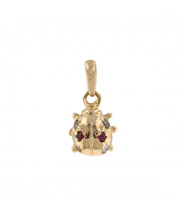 Gold ladybug pendant