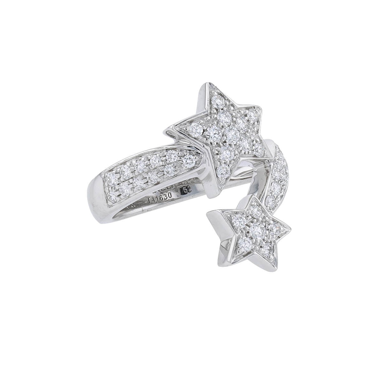 Chanel Comete Star 18K White Gold Ring