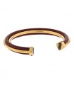 Hermès laether and vermeil bracelet