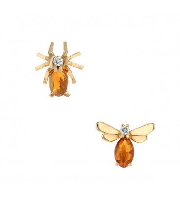 Chaumet Attrape-Moi Si Tu M’aimes diamonds, citrines and gold earrings