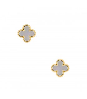 Van Cleef & Arpels Sweet Alhambra mother of pearl and gold earrings
