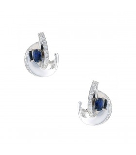 Giorgio Visconti sapphires, diamonds and gold earrings