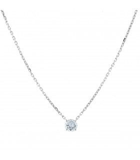 Collier or et diamant - Diamant 0,44 ct