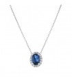 Diamonds, sapphire and gold necklace
