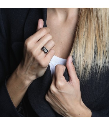 Bague platine et diamants