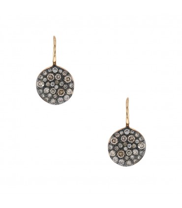 Pomellato Sabbia brown diamonds and gold earrings