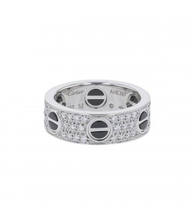 Bague Cartier Love Pavée Céramique