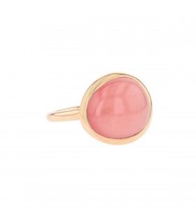 Fred Belles Rives rhodocrosite and gold ring