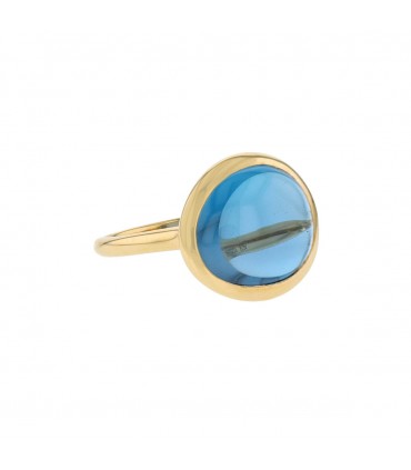 Fred Belles Rives blue London topaz and gold ring