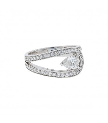 Fred Lovelight diamonds and platinum ring - GIA certificate 0,51 ct F VVS2