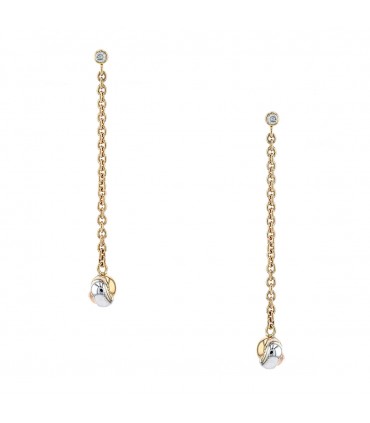 Cartier Trinity diamonds and gold earrings