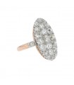 Bague marquise or et diamants