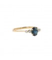 Diamonds, sapphire and gold ring