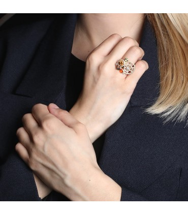 Chaumet Attrape-Moi Si Tu M’aimes opale, citrine, tourmaline, peridot, diamonds and gold ring