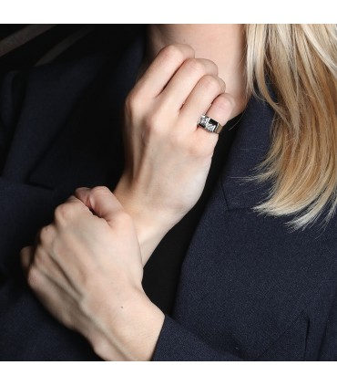 Bague platine et diamants