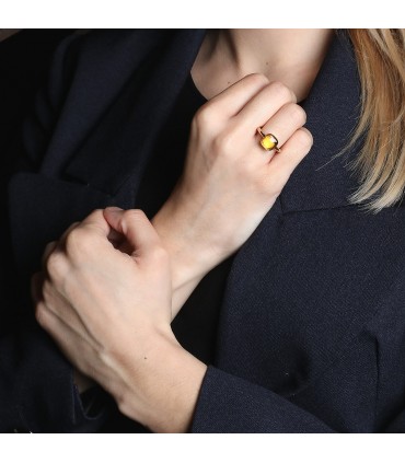 Pomellato Nudo Classic citrine and gold ring