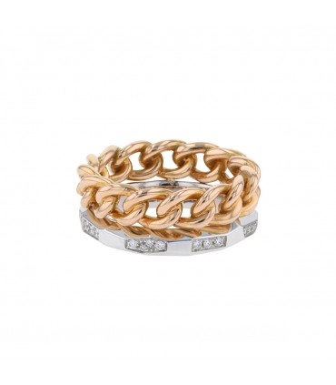 Pomellato Milano diamonds and 18k gold ring
