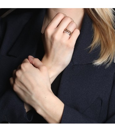 Pomellato Milano diamonds and 18k gold ring