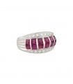 Rubies, diamonds and gold ring
