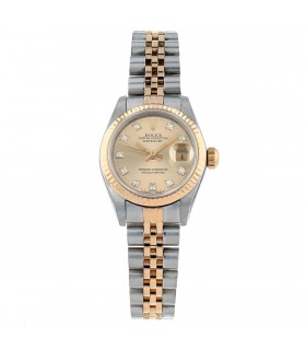 Rolex DateJust diamonds, gold and stainless steel watch Circa 1990