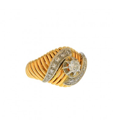 Diamonds and gold ring