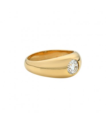 Bague Jonc or et diamant - Diamant 0,65 ct