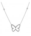 Diamonds and gold butterfly necklace
