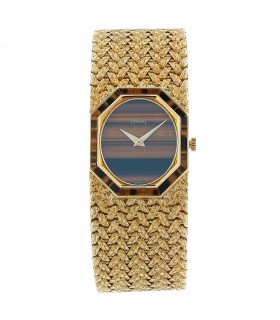 Piaget tiger eye and gold watch