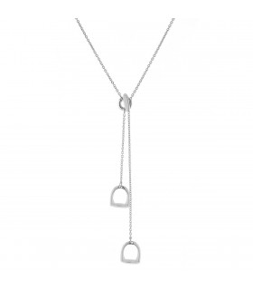 Hermès Etrier 18k gold necklace