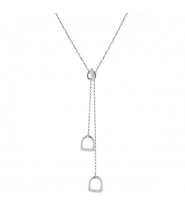 Hermès Etrier 18k gold necklace