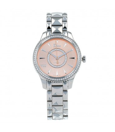 Dior VIII diamonds and stainless steel watch