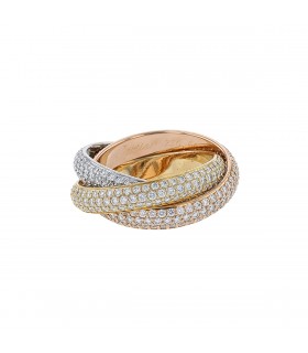 Cartier Trinity Classique diamonds and gold ring