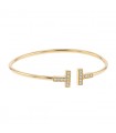 Tiffany & Co. Wire Tiffany T diamonds and gold bracelet