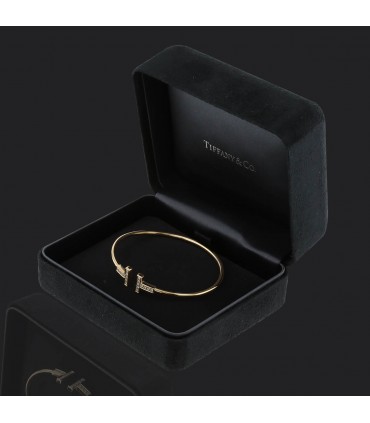 Tiffany & Co. Wire Tiffany T diamonds and gold bracelet