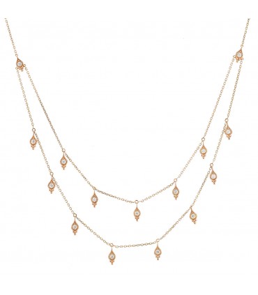 Stone Cry Me a River diamonds and gold necklace