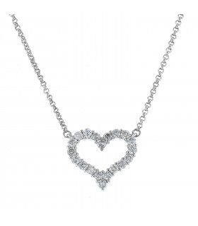 Collier coeur or et diamants