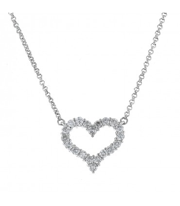 Collier coeur or et diamants