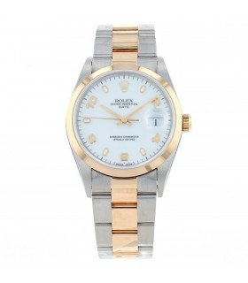 Rolex Date stainless steel and gold watch Circa 1997