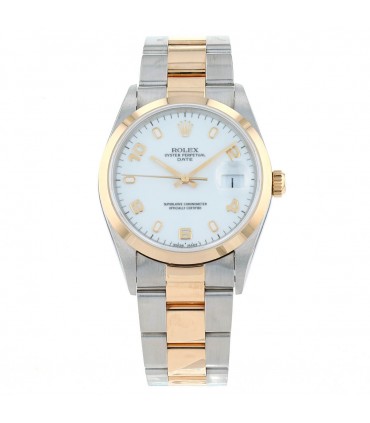 Rolex Date stainless steel and gold watch Circa 1997