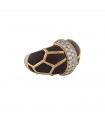 Boucheron wood, diamonds and gold ring