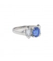 Bague platine saphirs et diamants