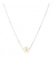 Cultured pearl and gold necklace