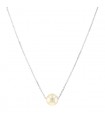 Cultured pearl and gold necklace