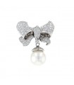 Polina Firenze diamonds, cultured pearl and gold brooch