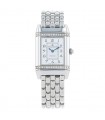 Jaeger Lecoultre Reverso diamonds and stainless steel watch