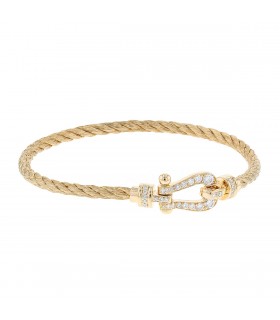 Fred Force 10 medium size diamonds and gold bracelet